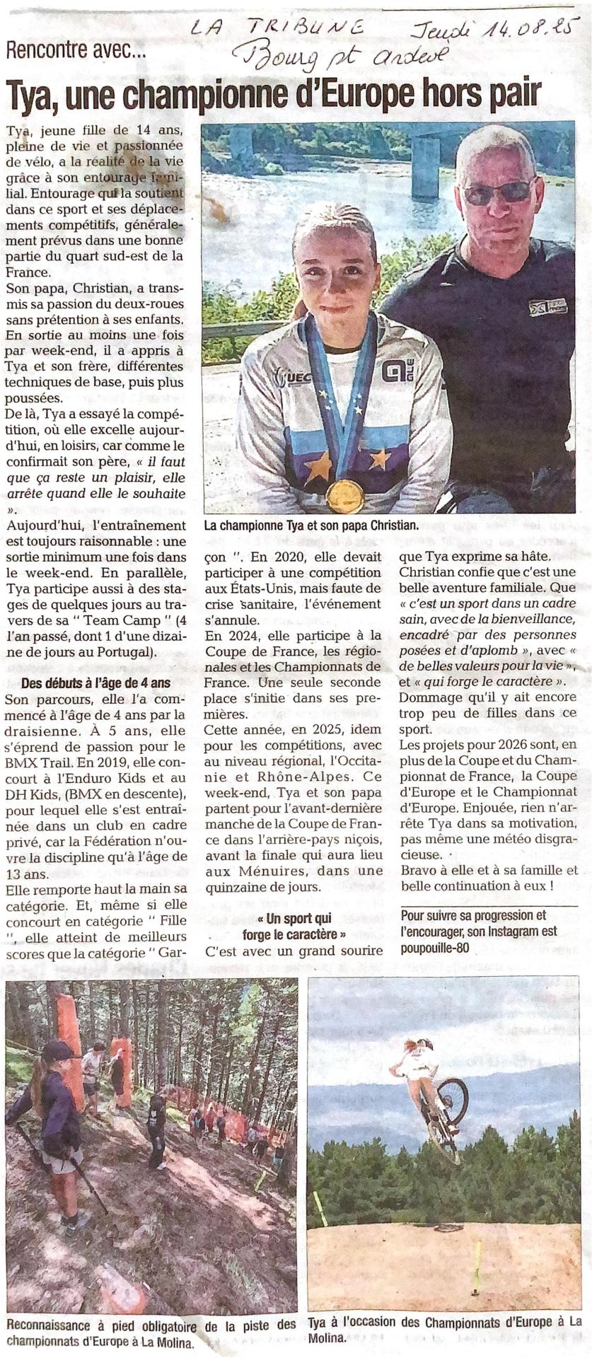 Article la tribune jeudi 14 08 2025 page 2